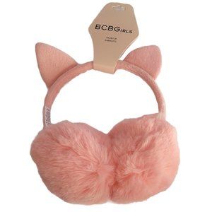 🆕 BCBG Girls Youth Furry Plush Cat Earmuffs Kitten Ears Headband